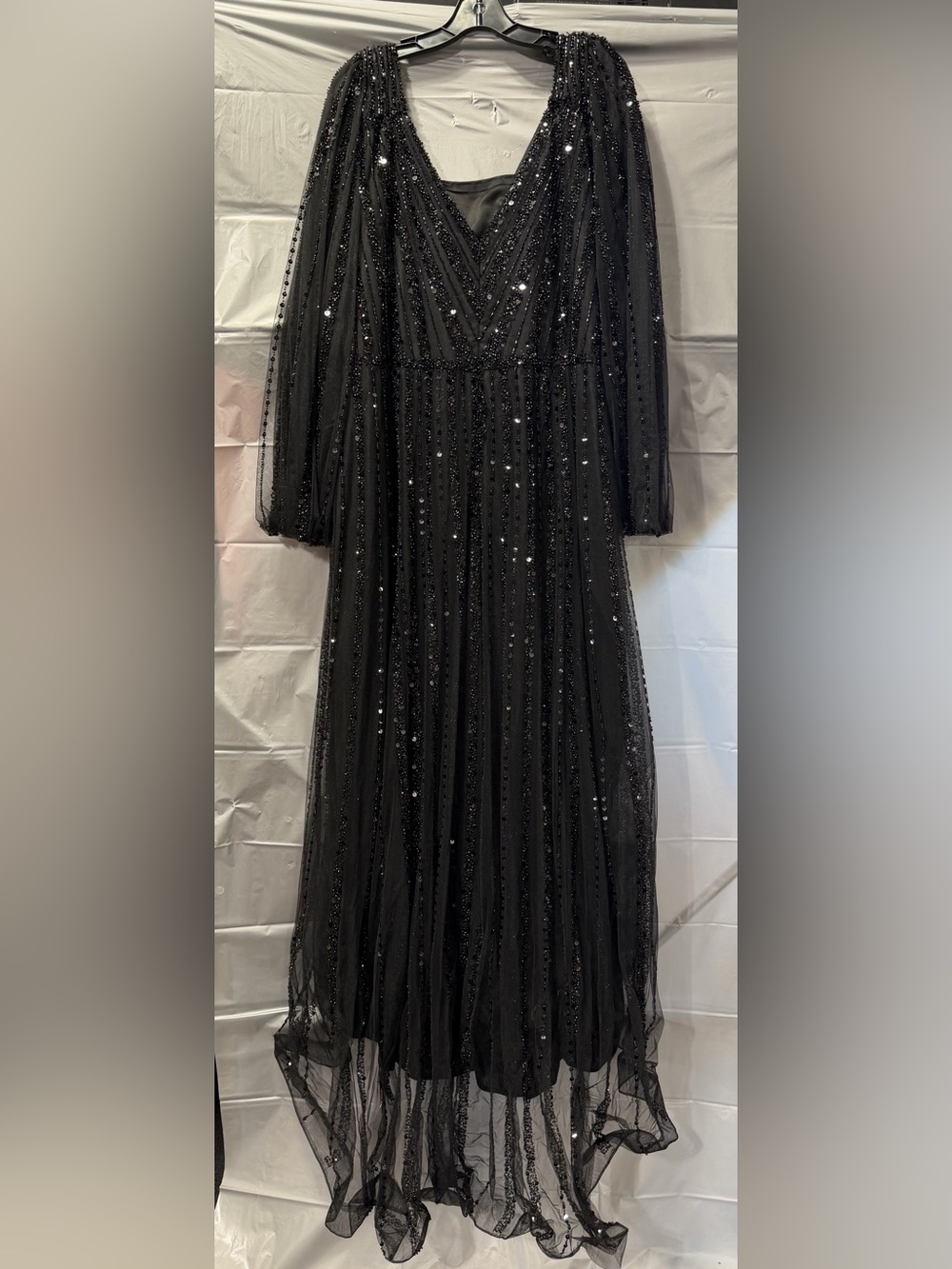 Black Beaded Evening gown